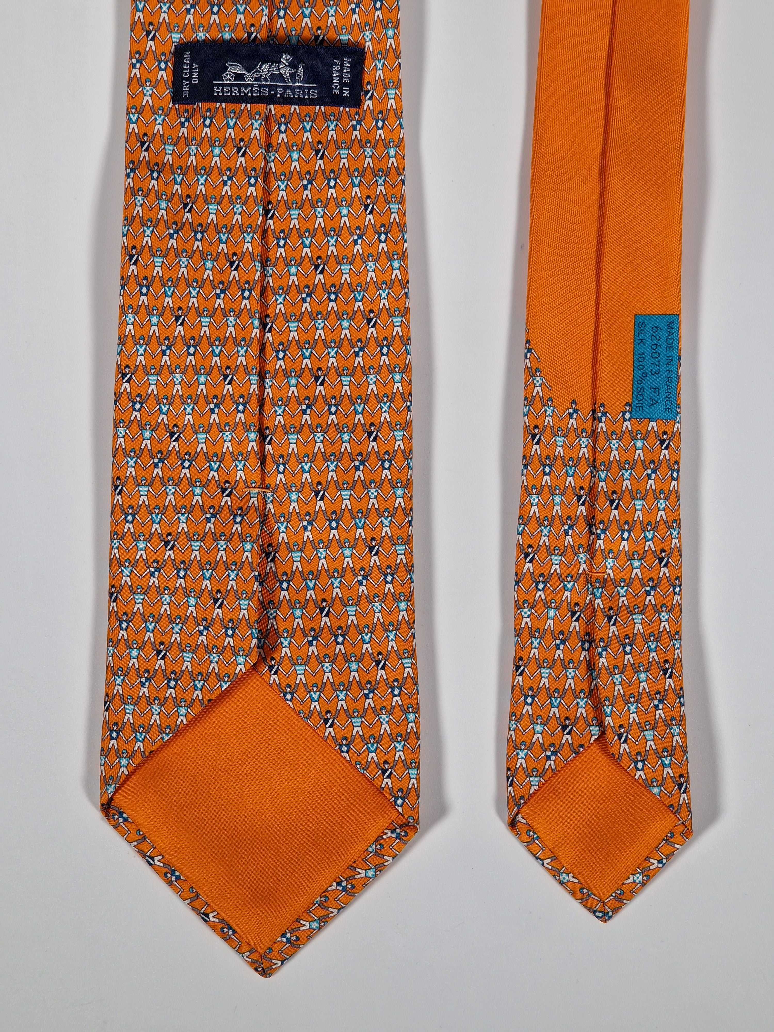 Hermès 626073 FA orange tie