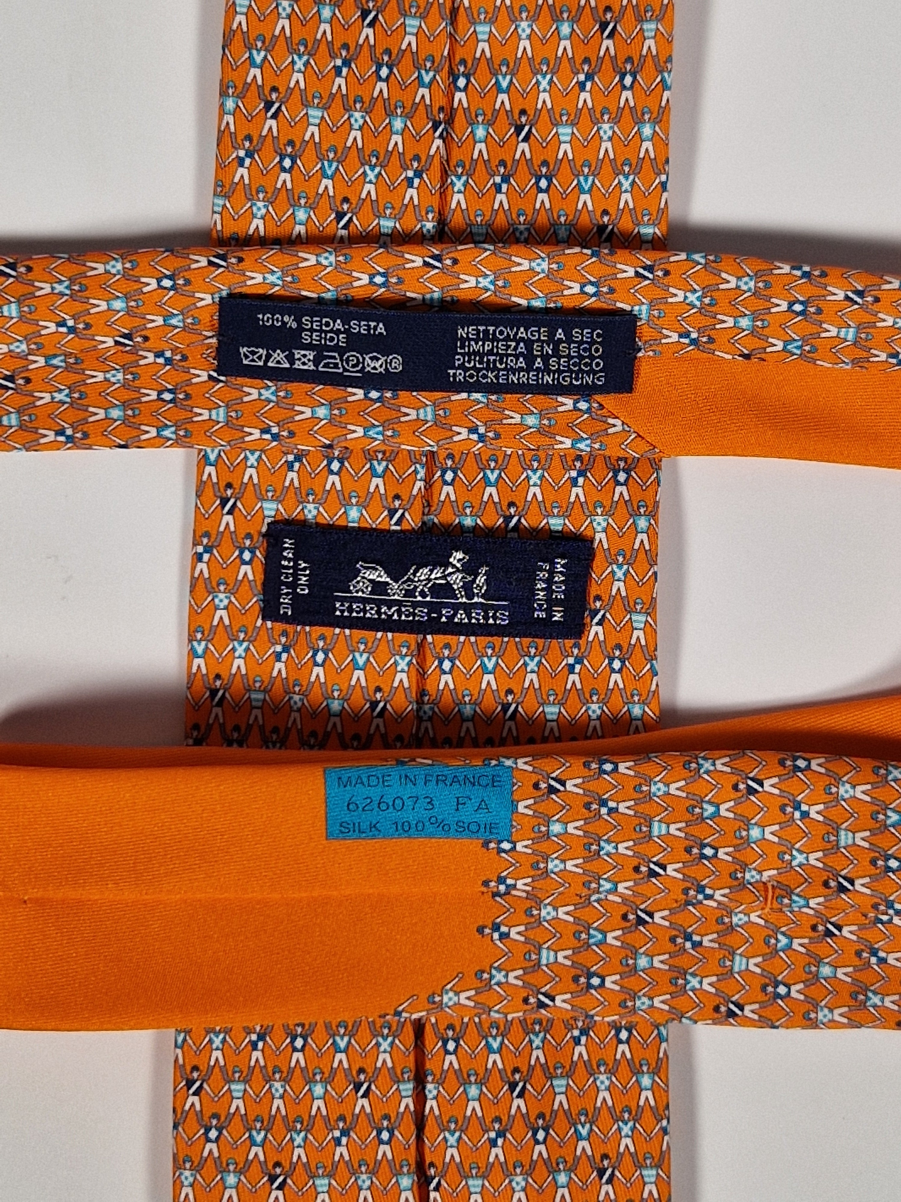 Hermès 626073 FA orange tie
