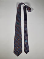 Hermès silk tie blue motorcycle pattern 626089 FA
