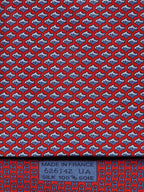 Hermès silk tie red fish and scarf ring whimsical pattern 626142 UA