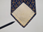 000627 Hermès tie blue equestrian pattern 627 TA