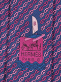 Hermès silk tie blue chain pattern 6297 PA