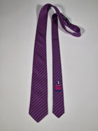 Hermès silk tie blue chain pattern 6297 PA