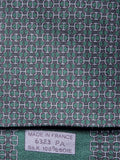 Hermès silk tie green chain pattern and sailboat 6323 PA