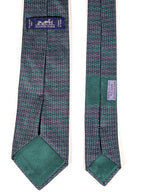 Hermès silk tie green chain pattern and sailboat 6323 PA