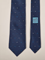 Hermès silk tie blue H pattern 6342 HA