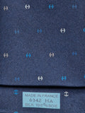 Hermès silk tie blue H pattern 6342 HA