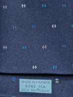 Hermès silk tie blue H pattern 6342 HA