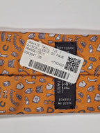 Hermès silk tie orange quincaillerie du faub pattern 6354 HA with box