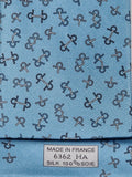 Hermès silk tie blue equestrian horse jumping 6362 HA