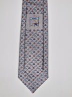 006364 Hermès tie grey Whimsical H pattern 6364 HA
