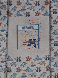 006364 Hermès tie grey Whimsical H pattern 6364 HA