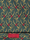 Hermès silk tie gren equstrian pattern Hermès 643 TA tie green