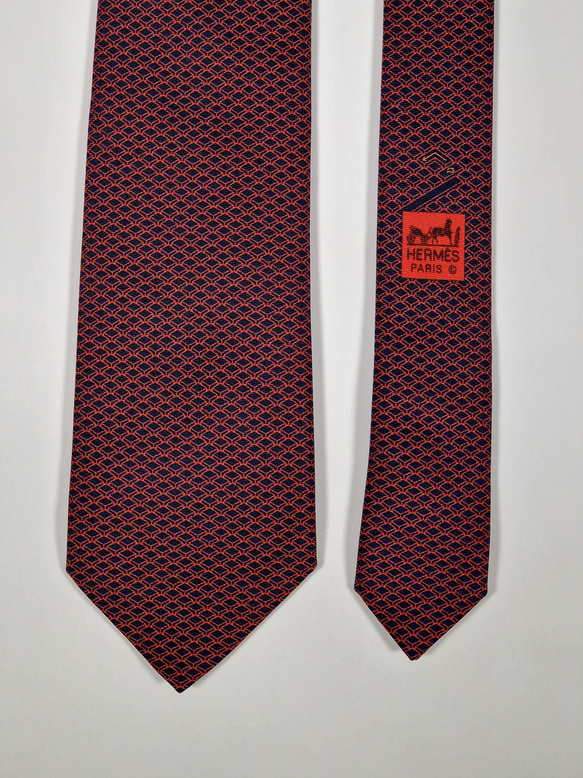 645666 Hermès tie red whimsicl keyboard 645666 EA