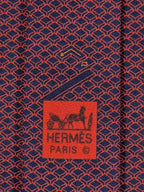 645666 Hermès tie red whimsicl keyboard 645666 EA