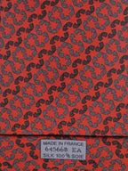 645668 Hermès silk tie orange recyceling pattern 645668 EA
