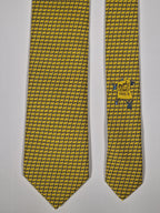 Hermès silk tie yellow stadium bleachers pattern 645692 PA