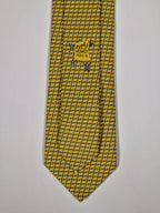 Hermès silk tie yellow stadium bleachers pattern 645692 PA