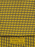 Hermès silk tie yellow stadium bleachers pattern 645692 PA