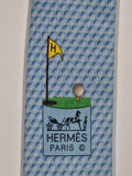 645701  Hermès silk tie blue golf pattern 645701  PA
