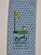 645701  Hermès silk tie blue golf pattern 645701  PA
