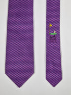 645701 Hermès tie purple golf pattern 645701 PA