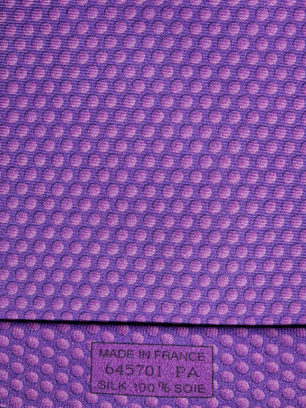 645701 Hermès tie purple golf pattern 645701 PA