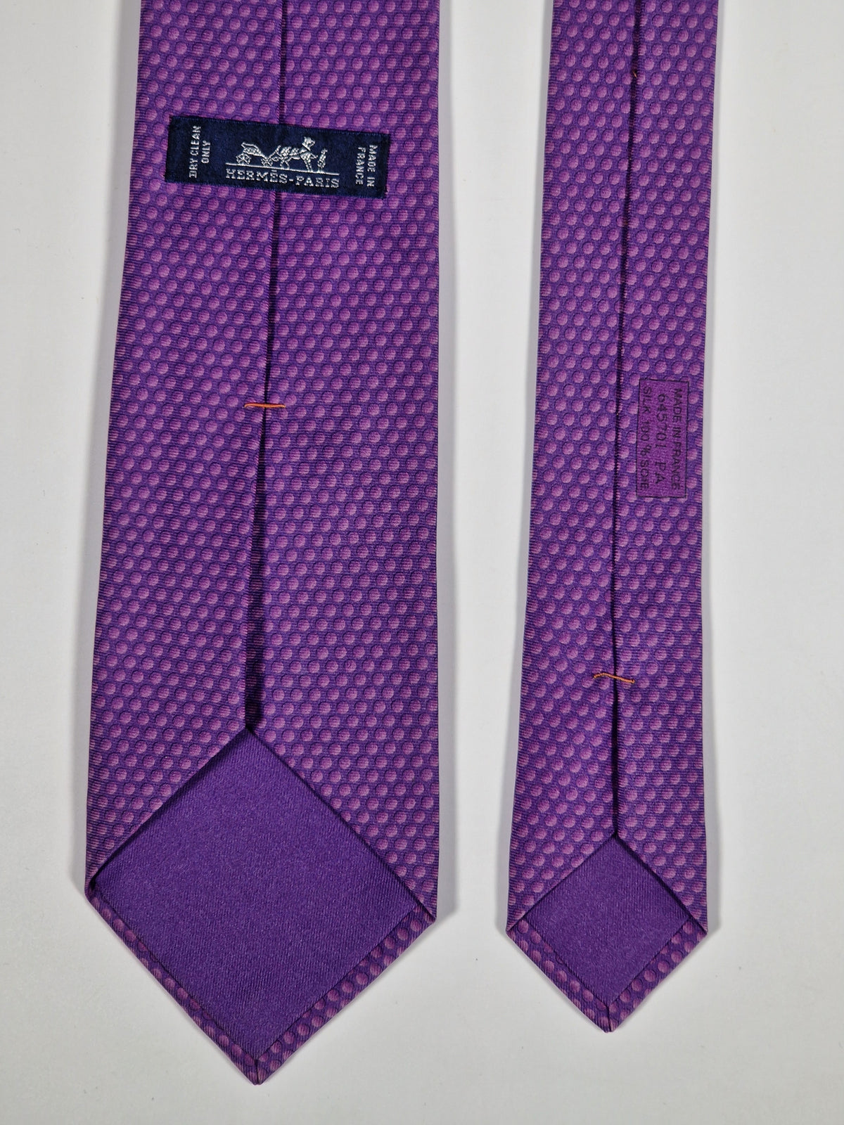 645701 Hermès tie purple golf pattern 645701 PA