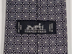 Hermès silk tie black and white Barcode pattern 645751 IA with box