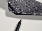 Hermès silk tie black and white Barcode pattern 645751 IA with box