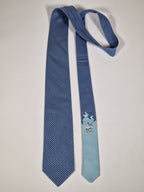 645769 Hermès tie blue Pong game pattern 645769 HA