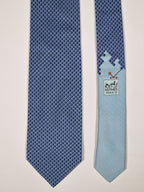 645769 Hermès tie blue Pong game pattern 645769 HA