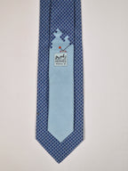 645769 Hermès tie blue Pong game pattern 645769 HA
