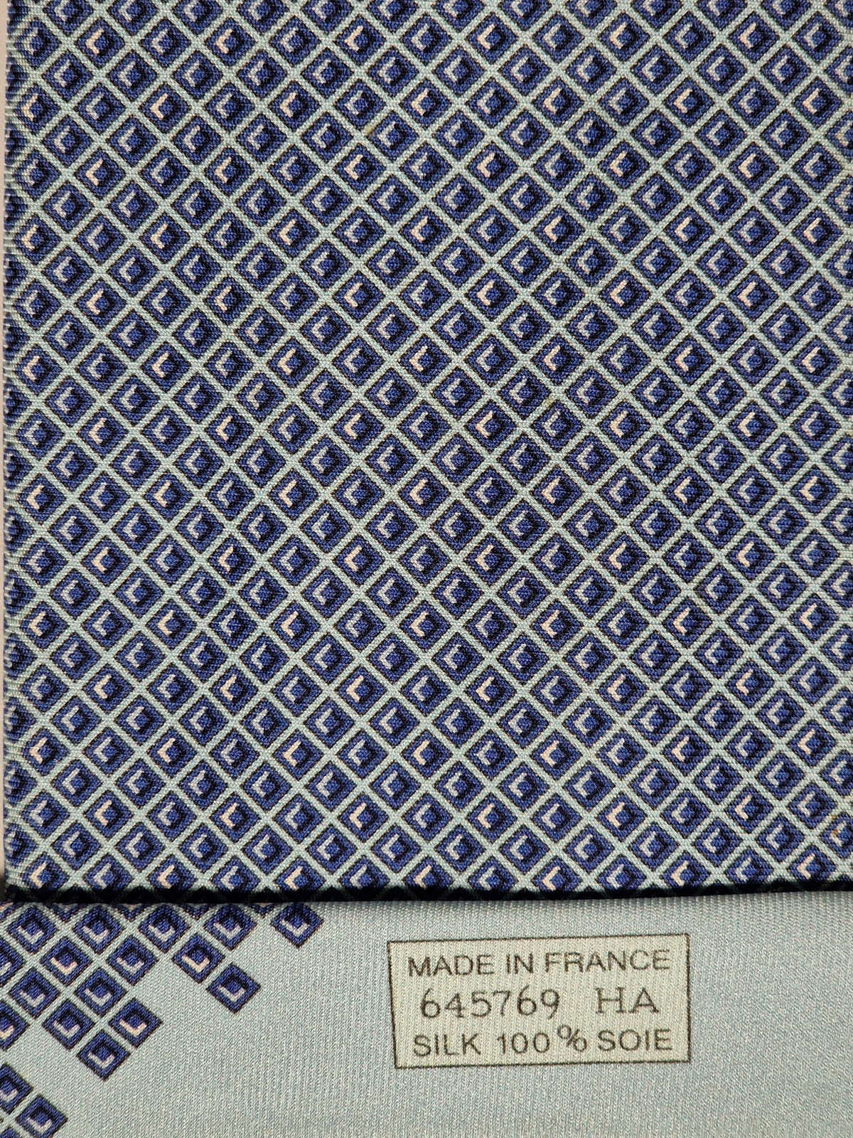 645769 Hermès tie blue Pong game pattern 645769 HA