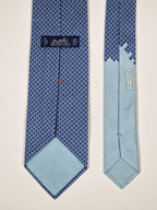 645769 Hermès tie blue Pong game pattern 645769 HA