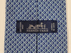 645769 Hermès tie blue Pong game pattern 645769 HA