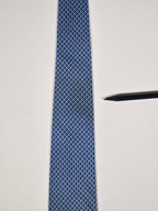 645769 Hermès tie blue Pong game pattern 645769 HA