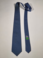 Hermès silk tie blue whimsical cupcake pattern 645790 HA