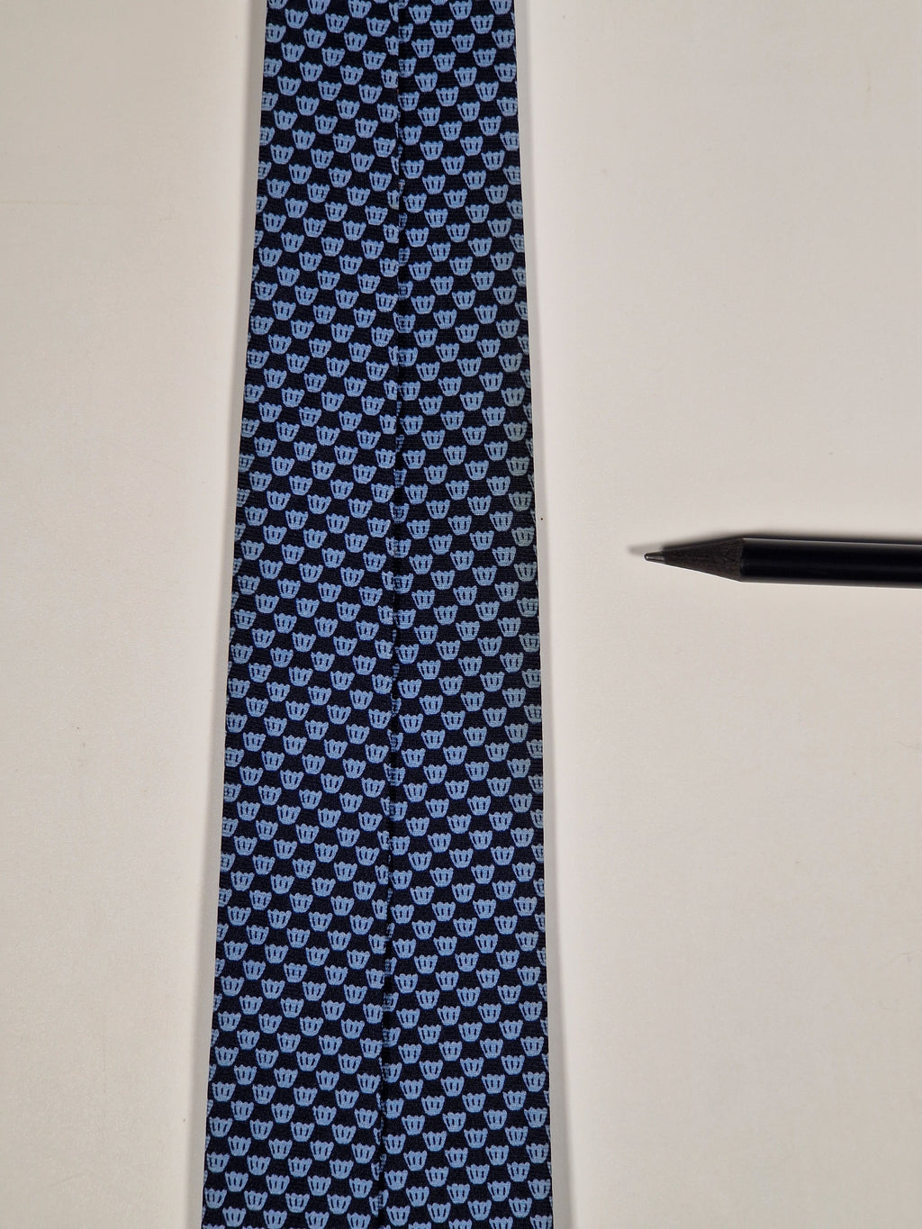 Hermès silk tie blue whimsical cupcake pattern 645790 HA