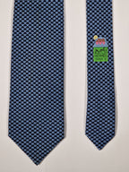 Hermès silk tie blue whimsical cupcake pattern 645790 HA