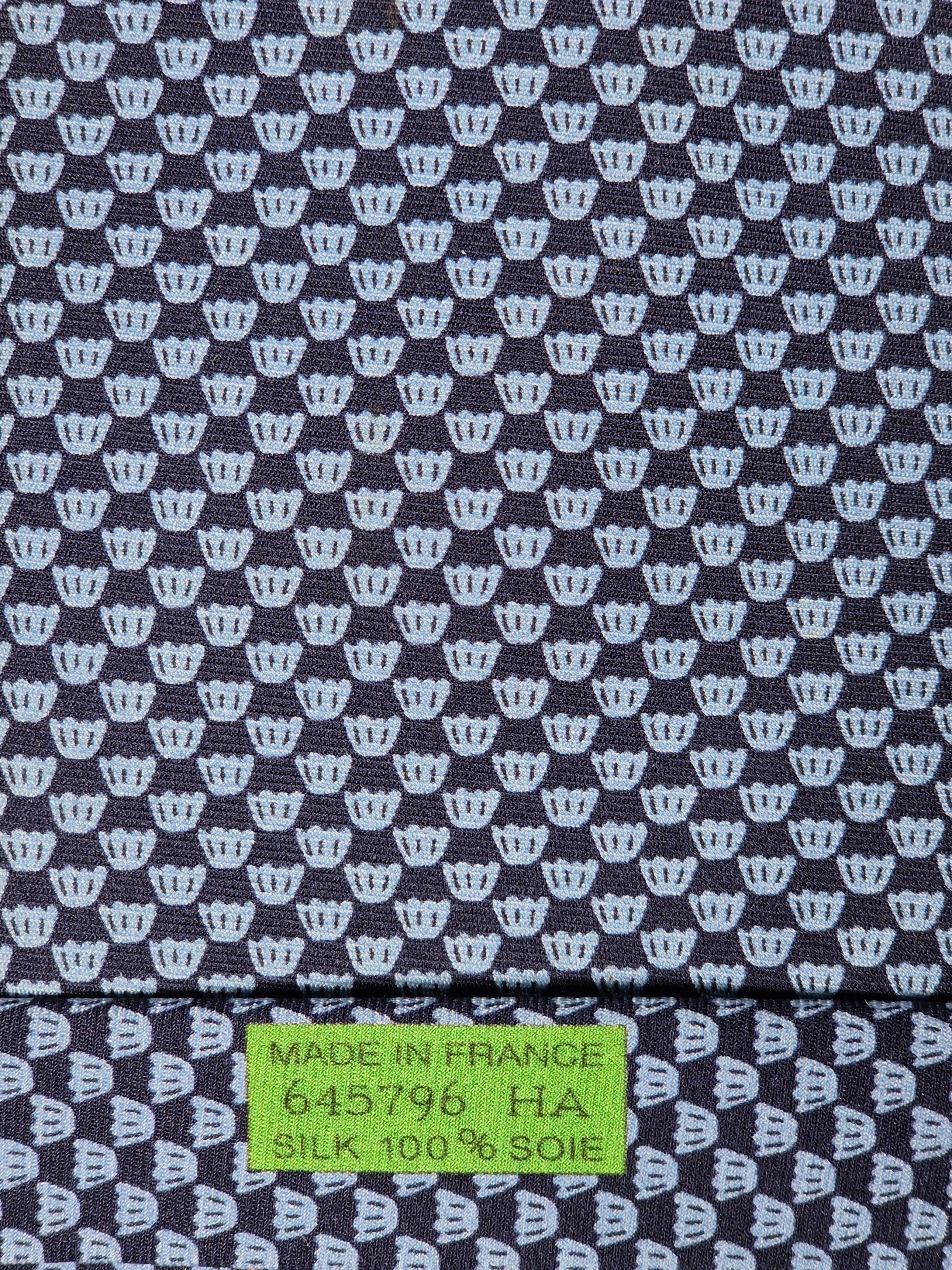 Hermès silk tie blue whimsical cupcake pattern 645790 HA