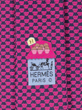 Hermès silk tie Black and mangenta cupcakes Hermès 645796 HA