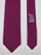 Hermès silk tie Black and mangenta cupcakes Hermès 645796 HA