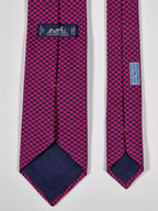 Hermès silk tie Black and mangenta cupcakes Hermès 645796 HA