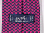 Hermès silk tie Black and mangenta cupcakes Hermès 645796 HA