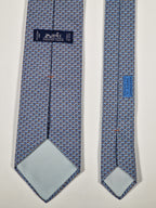 645819 Hermès tie blue golfclubs pattern 645819 IA