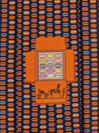 645829 Hermès tie black whimsical macarons 645829 IA