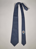 Hermès silk tie blu macarons whimsical pattern 645829 IA