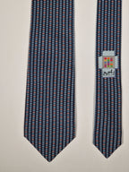 Hermès silk tie blu macarons whimsical pattern 645829 IA