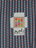 Hermès silk tie blu macarons whimsical pattern 645829 IA